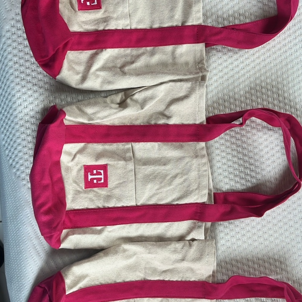 T-mobile Tuesday Mini Canvas Tote with pink straps reusable bag 100% cotton eco